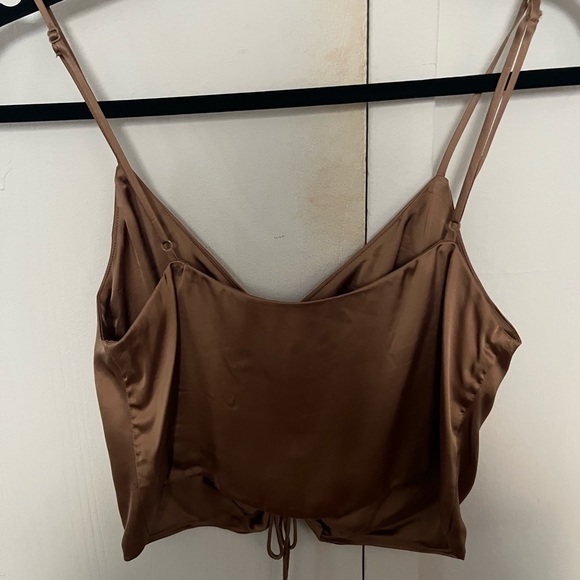Aritzia Wilfred Brown Silk Top - Picture 2 of 2